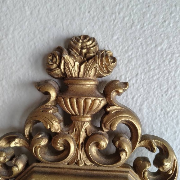 Vtg Dart Int Cherub Angel Goddess Wall Hanging Decor Ethereal Gold Frame - Picture 6 of 12